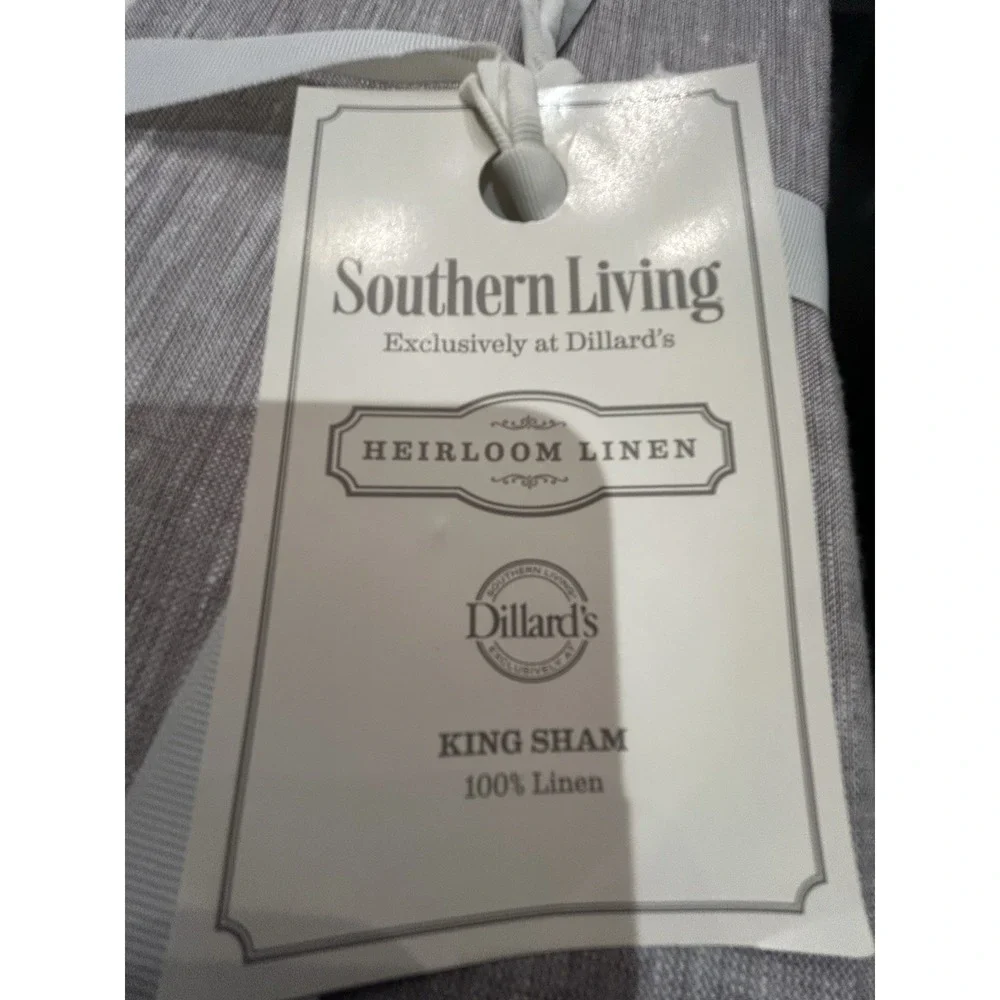 New Southern Living Heirloom King Pillow Sham Gray 20